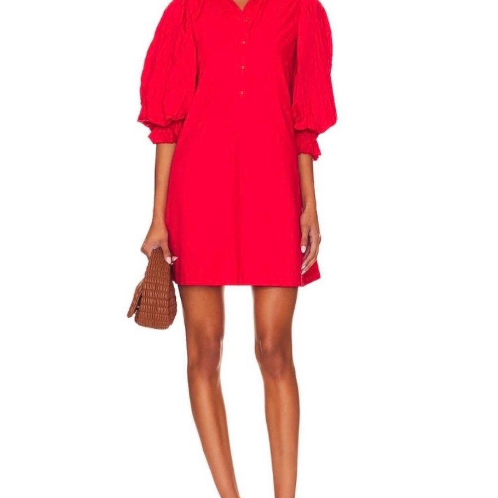 Sovere Focus Smock Dress in Red